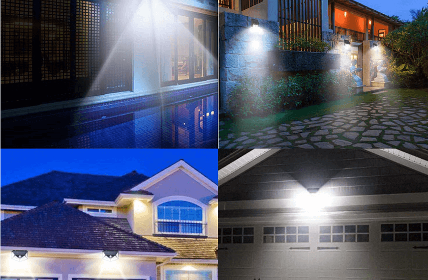 100 led solar wall light Features