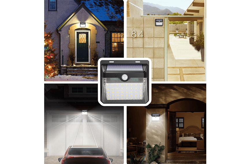 60 led solar wall lights