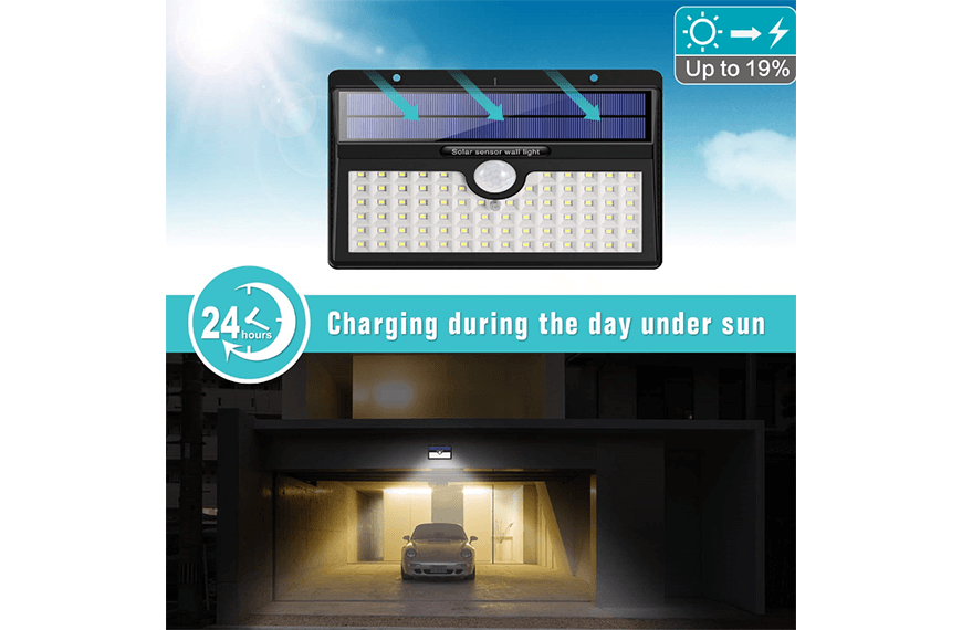 solar wall light 78led