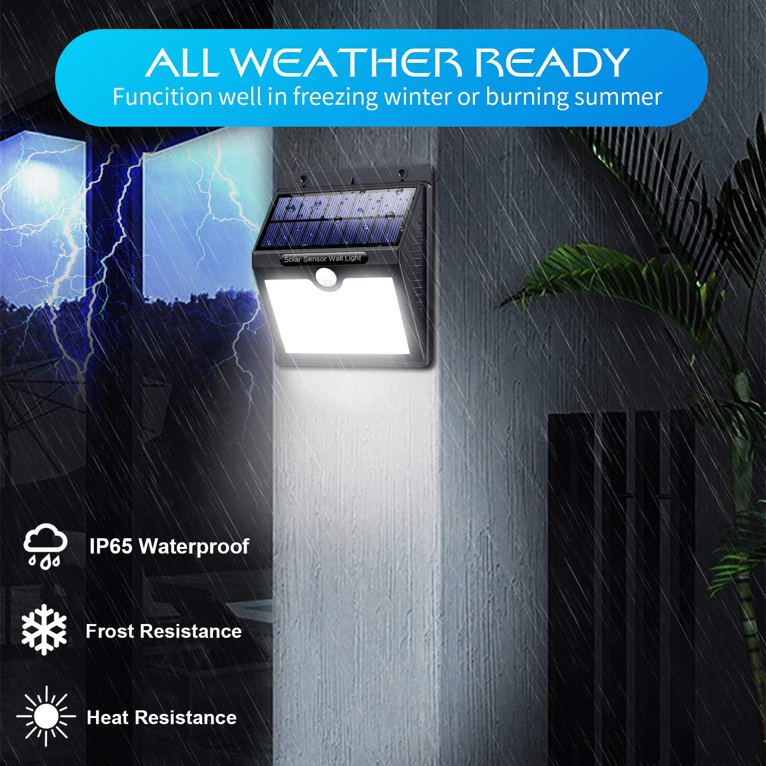 How to protect solar wall light 97 led